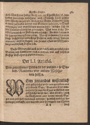 Der LI. Artickel. - Der LX. Artickel.