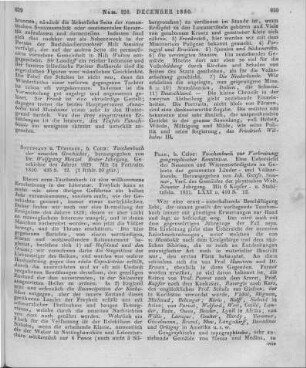 Menzel, W.: Taschenbuch der neuesten Geschichte. Jg. 1. Geschichte des Jahres 1829. Stuttgart, Tübingen: Cotta [1830]