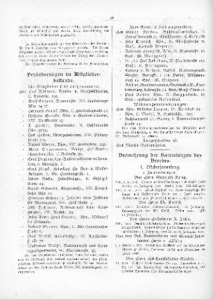 Vermehrung der Sammlungen des Vereins