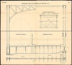 Kleinbahn mit Oderbrücke Schinkelwettbewerb 1925: Statik der Mittelöffnung der Oderbrücke, Details 1:10