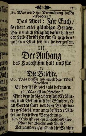 III. Der Anhang des Catechismi [...]