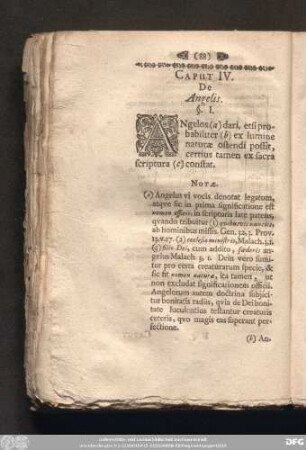 Caput IV. De Angelis.