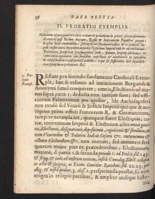 II. Probatio Exemplis.