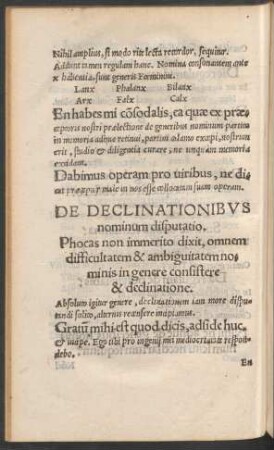 De Declinationibus nominum disputatio.