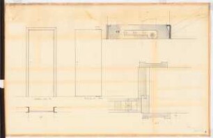 Reichsluftfahrtministerium, Berlin: Türen: Ansicht, Grundriss [1:10], Details [1:1]