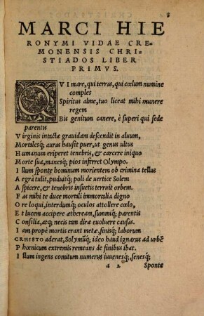 Marci Hieronymi Vidae Cremonensis, Albae episcopi Christiados : libri sex
