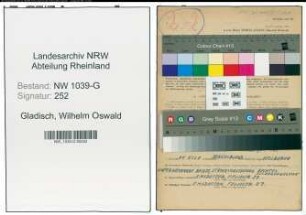 Entnazifizierung Wilhelm Oswald Gladisch , geb. 19.01.1917 ()