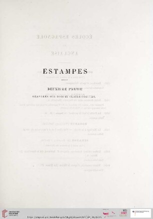 Estampes, deuxième partie, Gravures sur bois et clairs-obscurs (Nr. 1857 - 2289)