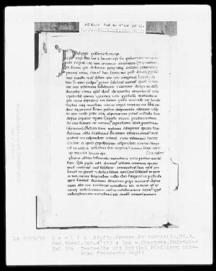 Ivo von Chartres, Epistolae — Initiale P(hilippo piisimo francorum regi), Folio 12verso
