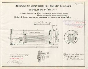 Urkunde über die Genehmigung zur Anlegung eines Dampfkessels für die Firma Mechanische Schreinerei K. J. Buchheimer in Schopfheim