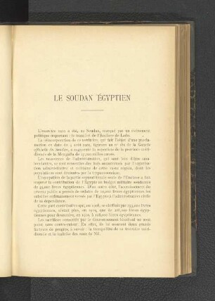 Le Soudan Égyptien.
