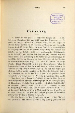 Politische Correspondenz Karl Friedrichs von Baden : 1783 - 1806, 3. 1797-1801