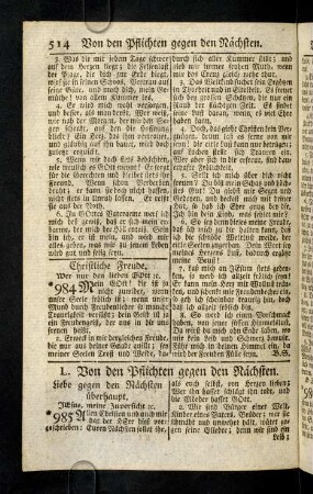 514-521, Liebe gegen den Naechsten ueberhaupt; ...
