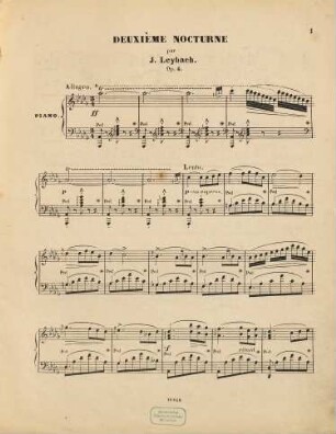 2d. nocturne pour piano : op. 4