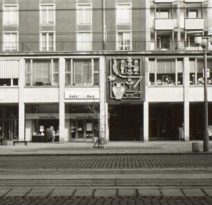 Dresden-Altstadt, Wilsdruffer Straße 20. Wohn- und Geschäftshaus (Reisebüro, ehem. Volkskunstladen)