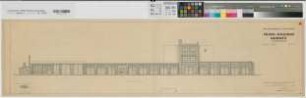 Münster (Münster) ehem. Train-Kaserne, Dahlweg Gebäude 13 Nordansicht 1960 1 : 100 29,5 x 121 Zeichnung Finanzbauamt Münster-Ost