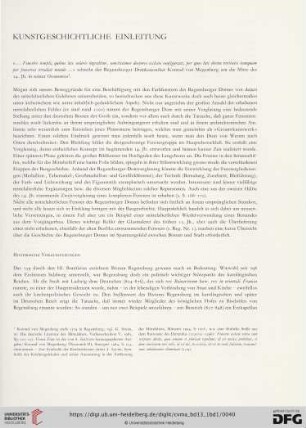 Kunstgeschichtliche Einleitung