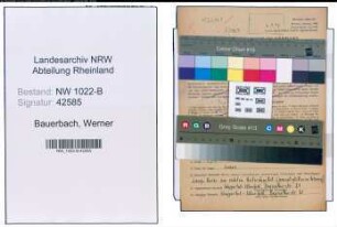Entnazifizierung Werner Bauerbach , geb. 04.01.1915 (Assessor)