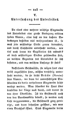 V. Untersuchung des Unterleibes