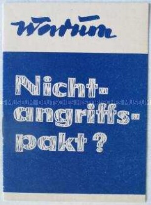 Propagandaschrift der DDR gegen die atomare Aufrüstung der Bundesrepublik