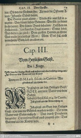 Cap. III. Vom Heyligen Geist