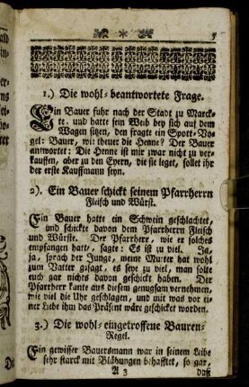 1.) Die wohl-beantwortete Frage. - 25.) Das vorwitzige Frauenzimmer.