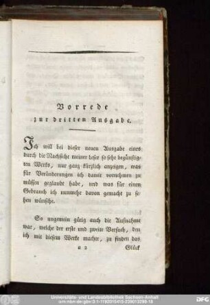 Vorrede zur dritten Ausgabe.