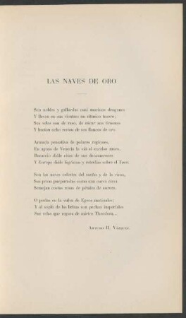 Las naves de oro : (poesía)