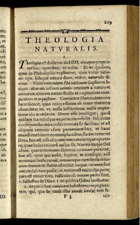Theologia Naturalis.