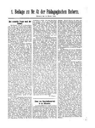 Etwas vom Handarbeitsunterricht in der Hilfsschule : 1. Beilage zu Nr. 41 der Pädagogischen Reform