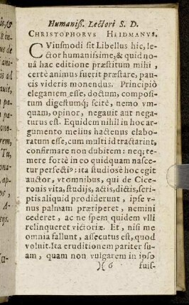 Epistola I. Ad Lectorem