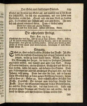 239-259, Die achtzehente Predigt