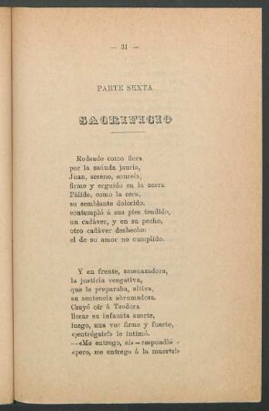 Parte sexta - Sacrificio