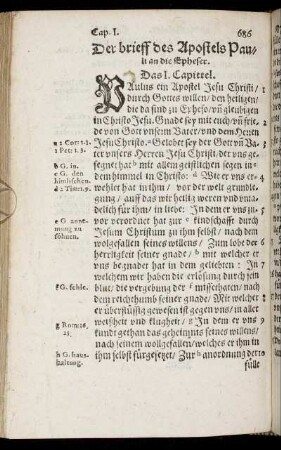 Der brieff des Apostels Pauli an die Epheser.