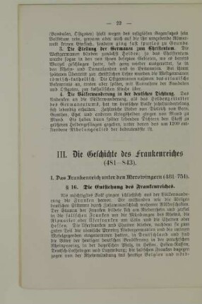 III. Die Geschichte des Frankenreiches (481-843)