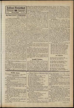 Dritte Ausgabe vom Samstag, den 27. März 1915.