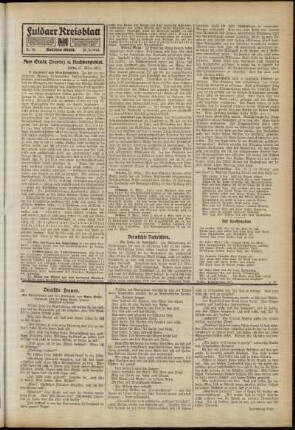 Dritte Ausgabe vom Samstag, den 27. März 1915.