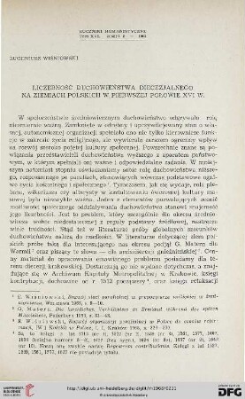 16: Liczebność duchowieństwa diecezjalnego na ziemiach polskich w pierwszej połowie XVI w