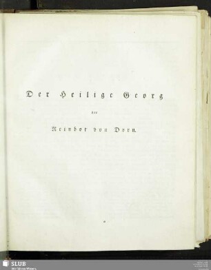 Der Heilige Georg des Reinbot von Dorn