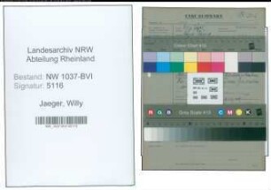 Entnazifizierung Willy Jaeger , geb. 03.01.1909 (Angestellter)