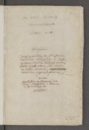 Jo. Petri Lotichii et ad eum epistulae