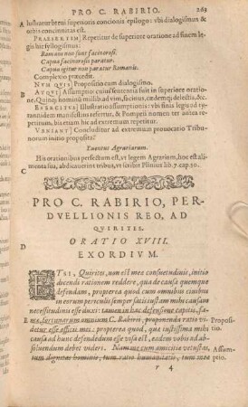 Pro C. Rabirio, Perdvellionis Reo, Ad Qvirites. Oratio XVIII.