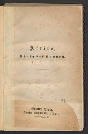 Attila, König der Hunnen