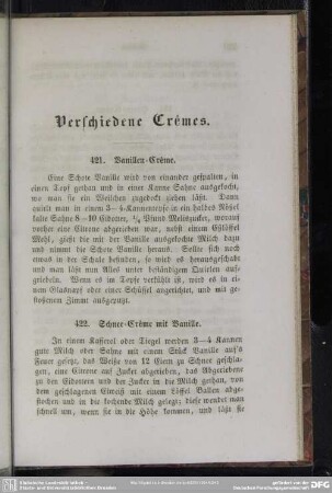 Verschiedene Crêmes