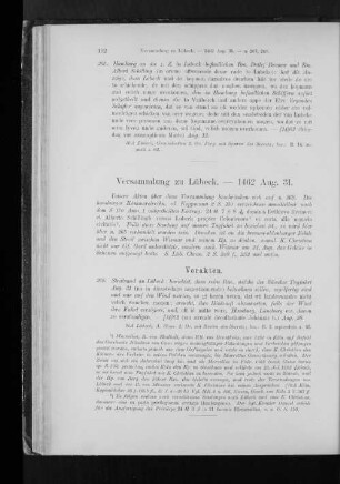 Versammlung zu Lübeck. - 1462 Aug. 31.