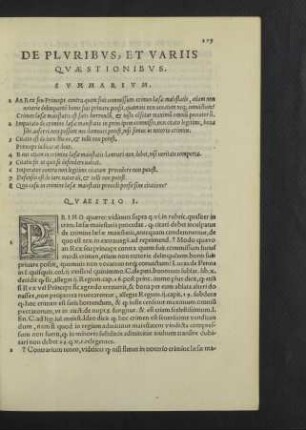De pluribus, et variis quaestionibus.