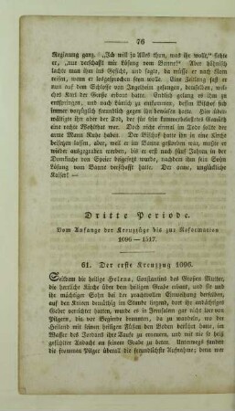 Dritte Periode. Vom Anfange der Kreuzzuege bis zur Reformation 1096-1517