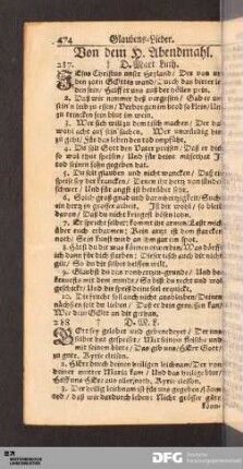 Glaubens-Lieder vom H. Abendmahl.