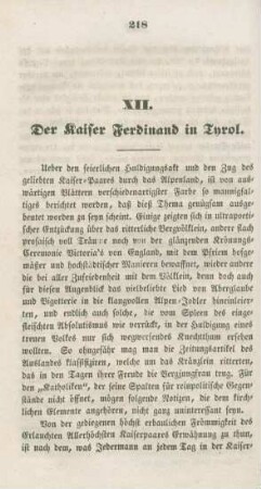 218-224 Der Kaiser Ferdinand in Tyrol