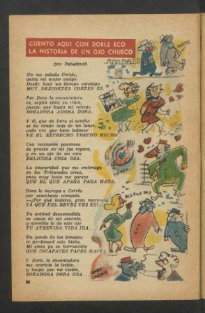 Cuento aquí con doble eco la historia de un ojo chueco